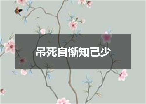 吊死自惭知己少