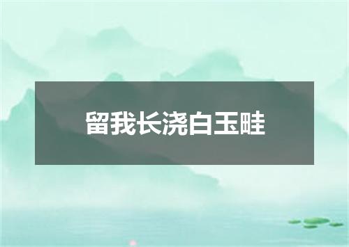 留我长浇白玉畦