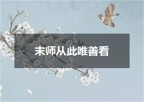 末师从此唯善看