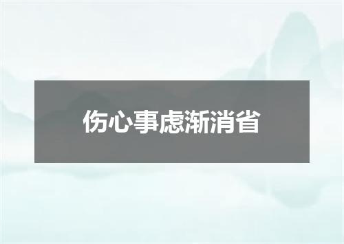 伤心事虑渐消省