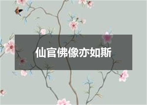 仙官佛像亦如斯