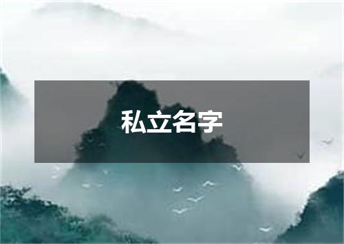 私立名字