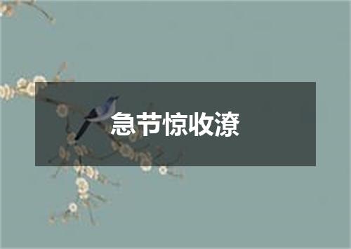 急节惊收潦