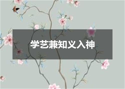 学艺兼知义入神