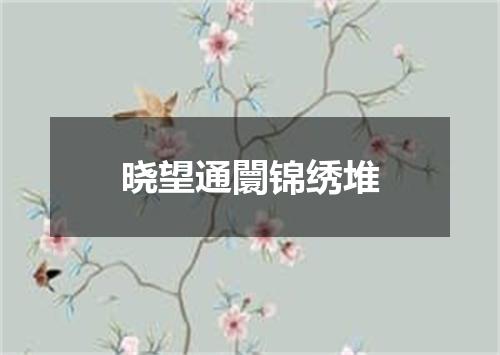 晓望通闤锦绣堆