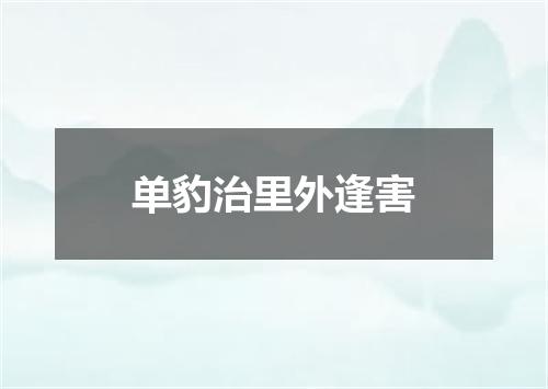 单豹治里外逢害