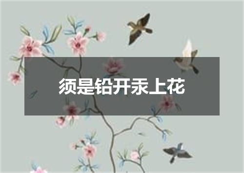 须是铅开汞上花