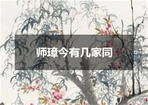 师璋今有几家同