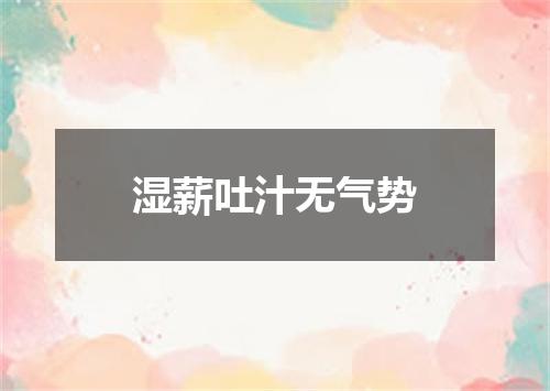 湿薪吐汁无气势