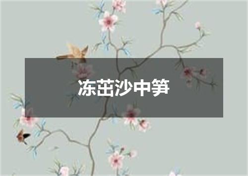 冻茁沙中笋