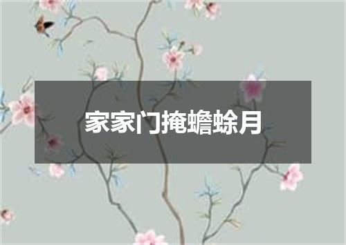 家家门掩蟾蜍月