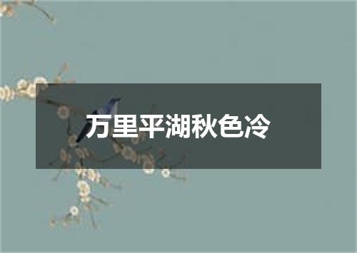 万里平湖秋色冷