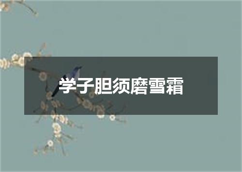 学子胆须磨雪霜