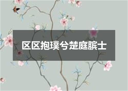 区区抱璞兮楚庭膑士