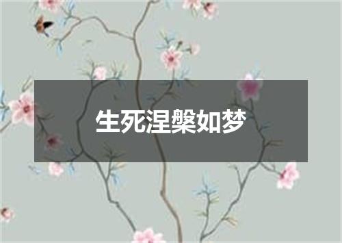 生死涅槃如梦