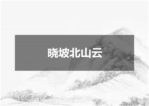 晓坡北山云