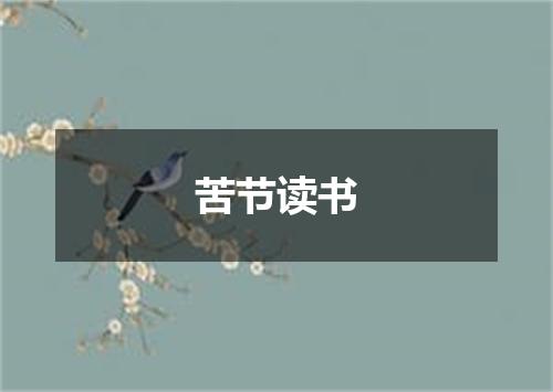 苦节读书