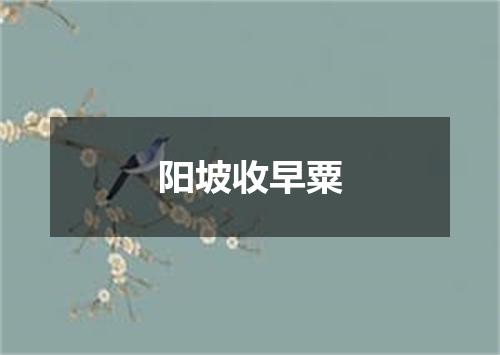 阳坡收早粟