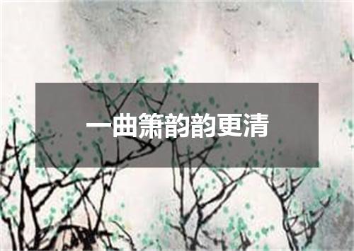 一曲箫韵韵更清