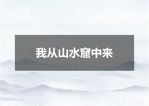 我从山水窟中来