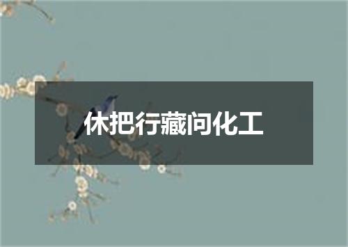 休把行藏问化工