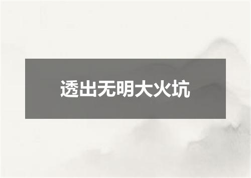 透出无明大火坑