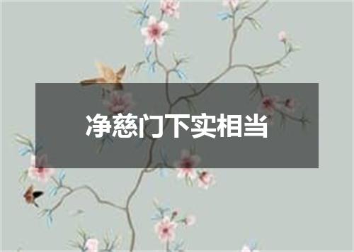 净慈门下实相当