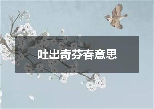 吐出奇芬春意思