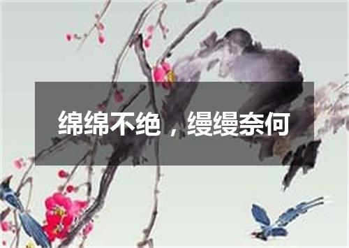 绵绵不绝，缦缦奈何