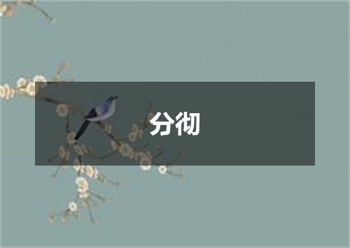 分彻