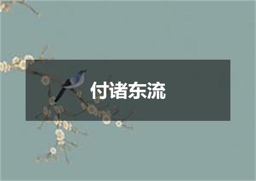 付诸东流