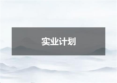 实业计划