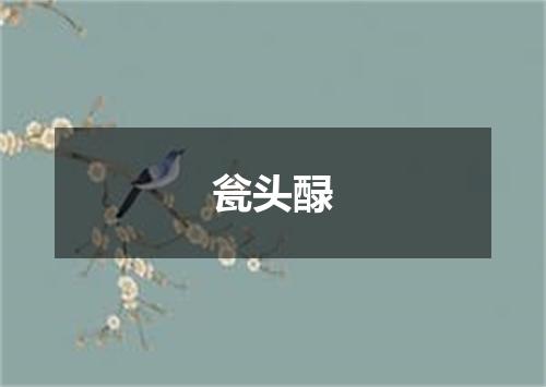 瓮头醁