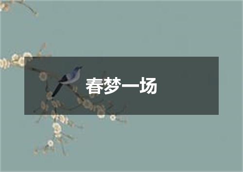 春梦一场