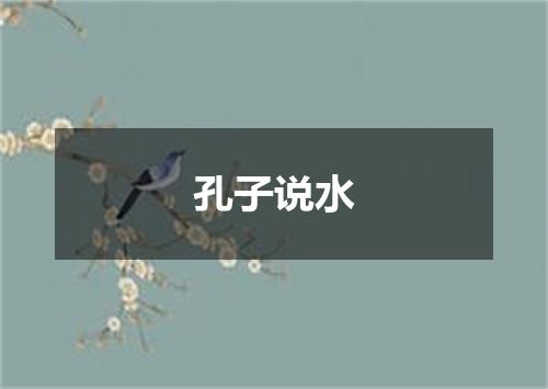 孔子说水