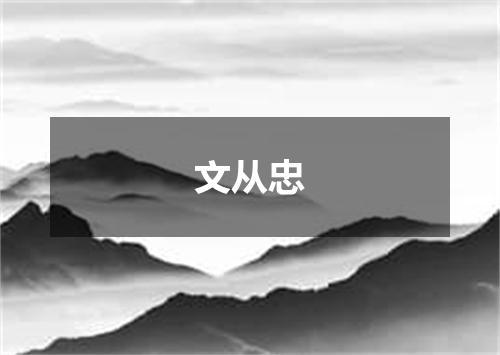 文从忠