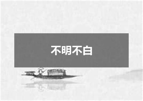 不明不白