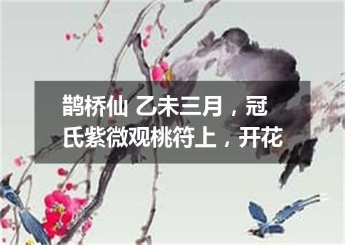 鹊桥仙 乙未三月，冠氏紫微观桃符上，开花