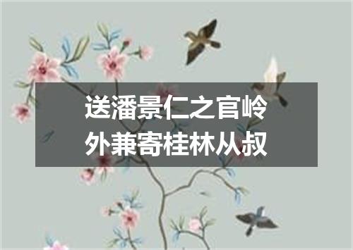 送潘景仁之官岭外兼寄桂林从叔