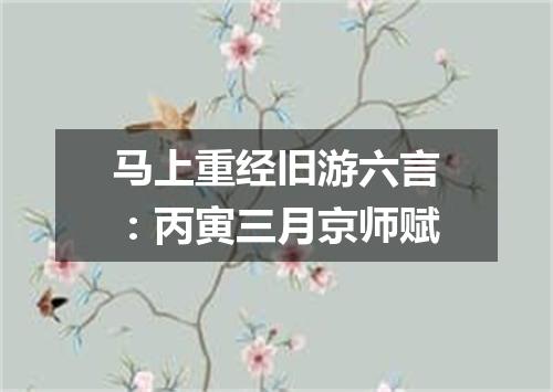 马上重经旧游六言：丙寅三月京师赋