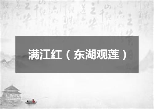 满江红（东湖观莲）