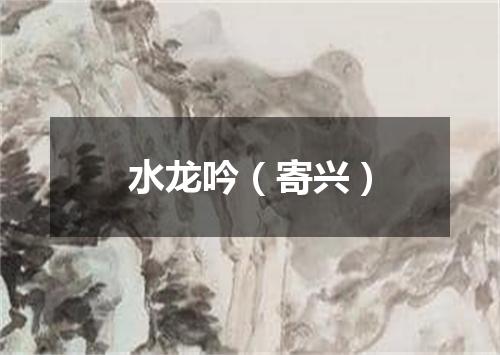 水龙吟（寄兴）