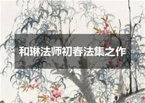 和琳法师初春法集之作