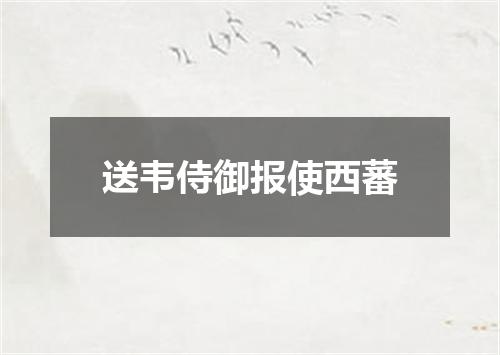 送韦侍御报使西蕃