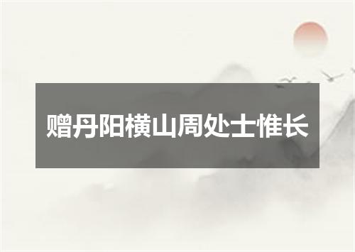 赠丹阳横山周处士惟长