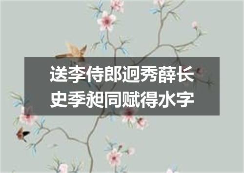 送李侍郎迥秀薛长史季昶同赋得水字