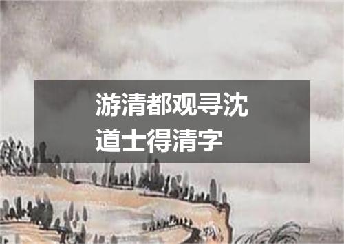 游清都观寻沈道士得清字