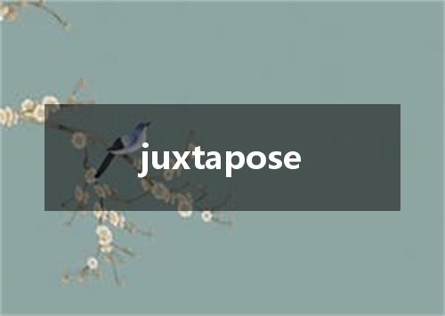 juxtapose是什么意思