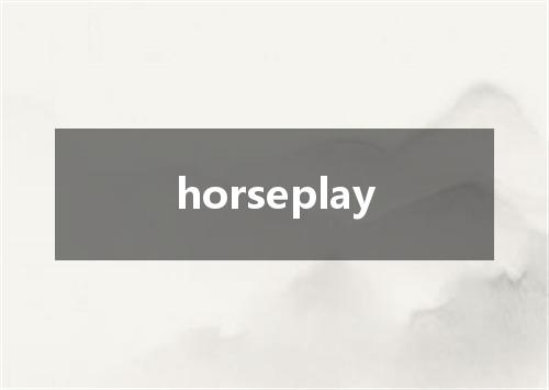 horseplay是什么意思