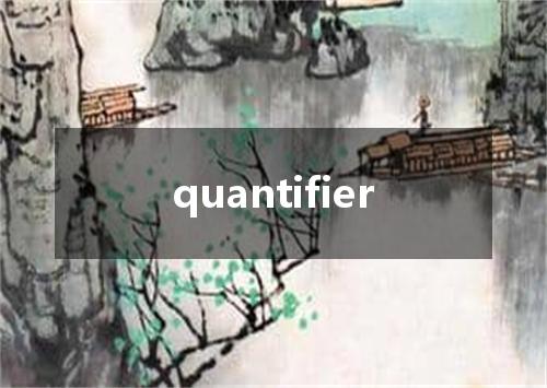 quantifier是什么意思